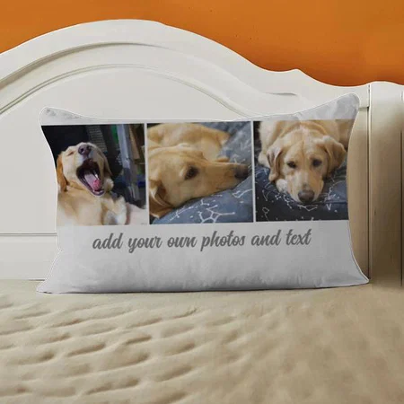 3 Photo Collage Customized Photo Printed Pillow Cover