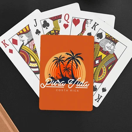 Costa Rica Souvenir Pura Vida Customized Photo Printed Playing Cards