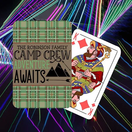 Cabin Camping Adventure Design Customized Photo Printed Playing Cards