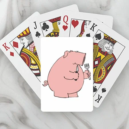 Pig Cartoon Design Customized Photo Printed Playing Cards