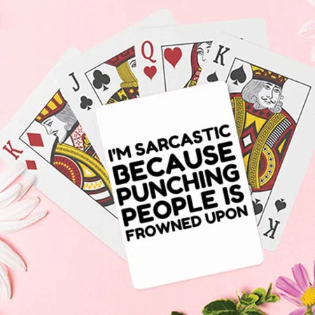 Funny Quote Design Customized Photo Printed Playing Cards