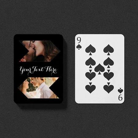 Couple Photo Vertical Design Customized Photo Printed Playing Cards