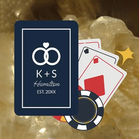 Couple Wedding Ring Design Customized Photo Printed Playing Cards