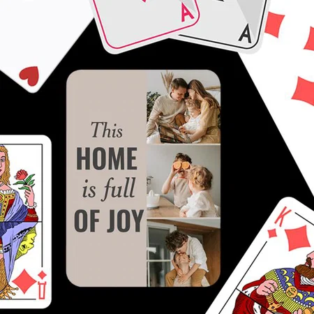 Modern Family Photo Customized Photo Printed Playing Cards
