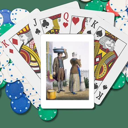 Couple Painting Portrait Customized Photo Printed Playing Cards