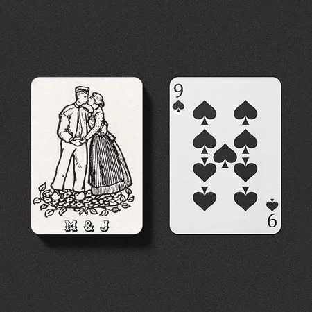 Vintage Couple Marriage Design Customized Photo Printed Playing Cards