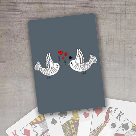 Love Birds Design Customized Photo Printed Playing Cards