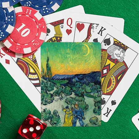 Watercolor Painting Design Customized Photo Printed Playing Cards