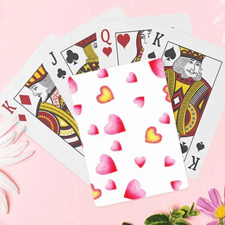 Love Heart Design Customized Photo Printed Playing Cards