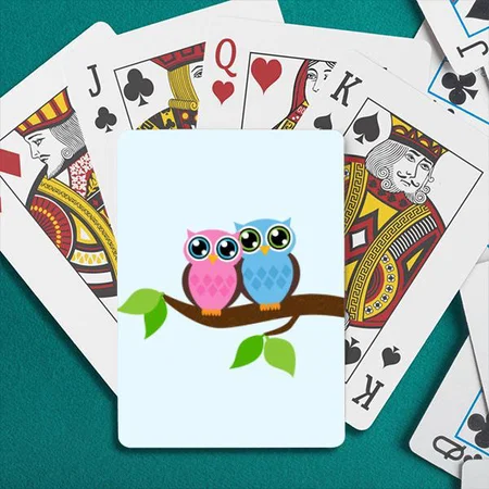 Owl Design Customized Photo Printed Playing Cards