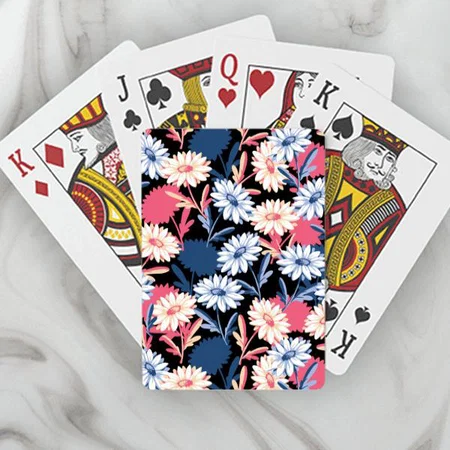 Floral Design Customized Photo Printed Playing Cards