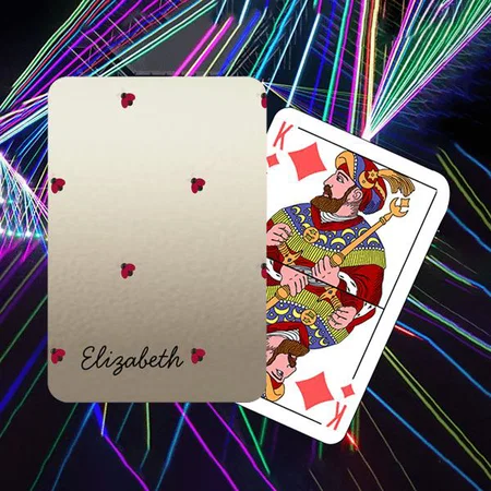 Adorable Cute Ladybugs Design with Name Customized Photo Printed Playing Cards