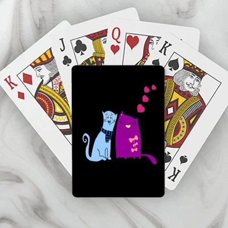 Couple Cat Design Customized Photo Printed Playing Cards
