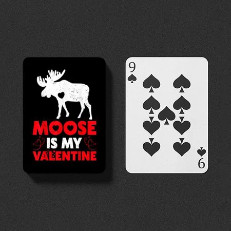 Is My Valentines Design Customized Photo Printed Playing Cards