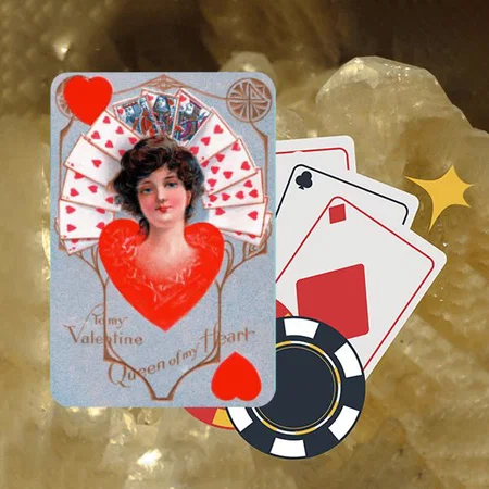 Girl Valentines Design Customized Photo Printed Playing Cards