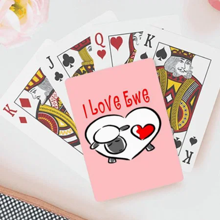 I Love Ewa Customized Photo Printed Playing Cards