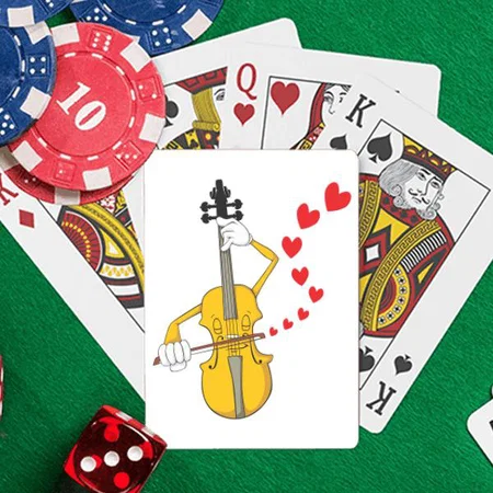 Music Instrumental Design Customized Photo Printed Playing Cards