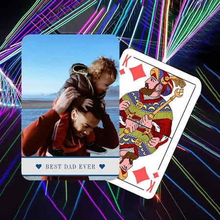 Best Dad Ever Customized Photo Printed Playing Cards