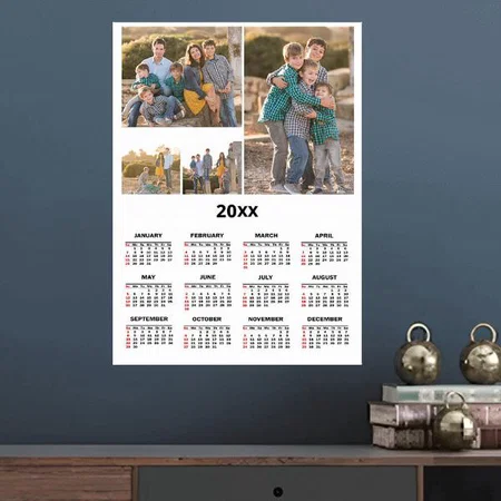 Simple Photo Collage Customized Photo Printed Poster Calendar