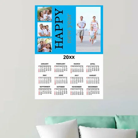 Modern Photo Collage Customized Photo Printed Poster Calendar