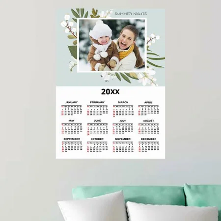 Winter Greenery Photo Customized Photo Printed Poster Calendar