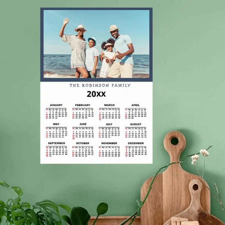Family Photo Design Customized Photo Printed Poster Calendar
