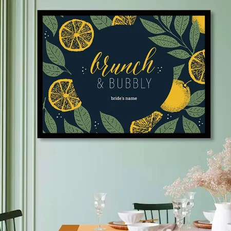 Premium Vector Lemon Branches Design Customized Photo Printed Horizontal Landscape Poster