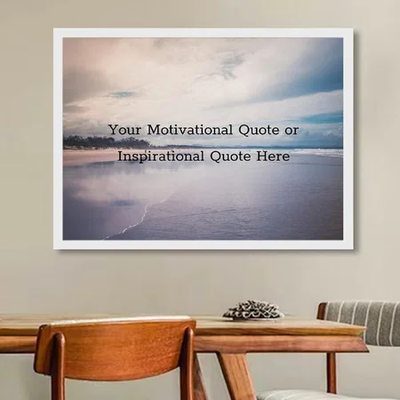 Sea Background Inspirational Quote Customized Photo Printed Horizontal Landscape Poster