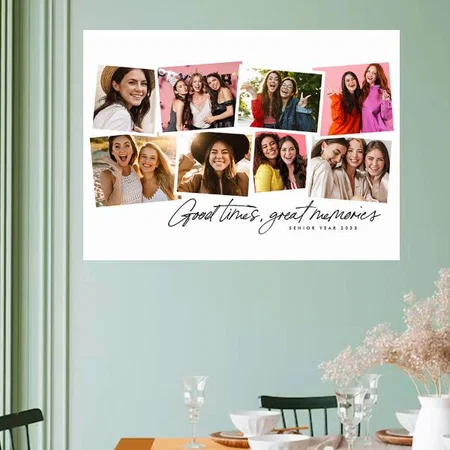 Good Times Great Memories Fun Photo Collage Customized Photo Printed Horizontal Landscape Poster