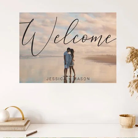 Minimal Elegant Photo Design Customized Photo Printed Horizontal Landscape Poster