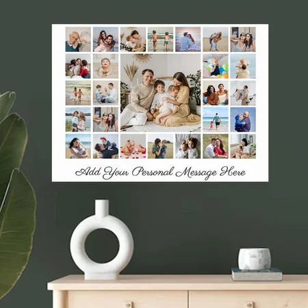 Modern  Photo Collage Design Customized Photo Printed Horizontal Landscape Poster