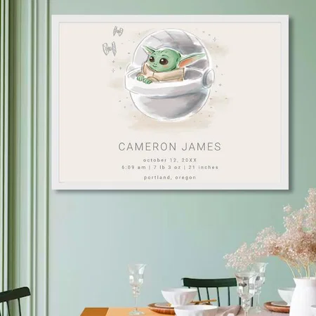 Modern Watercolor Art Customized Photo Printed Horizontal Landscape Poster