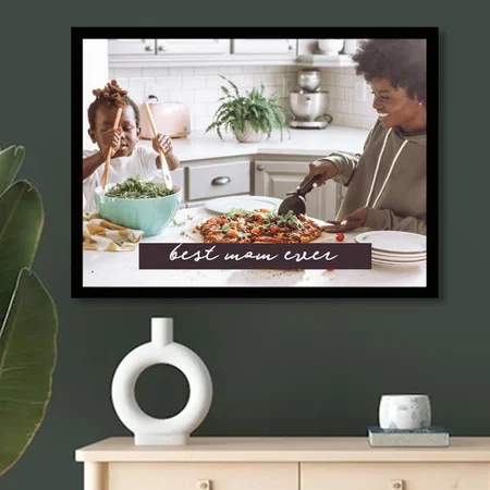 Best Mom Ever Photo Customized Photo Printed Horizontal Landscape Poster