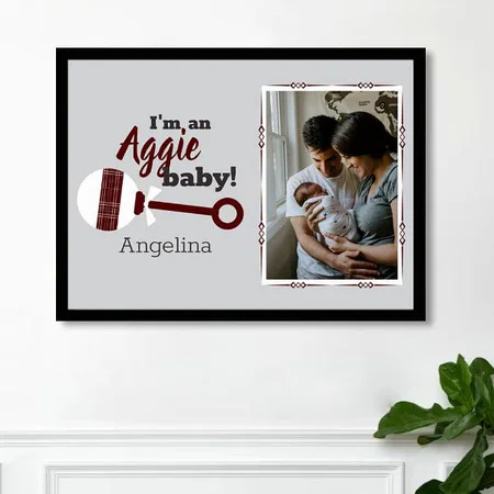 Modern Family Photo Customized Photo Printed Horizontal Landscape Poster