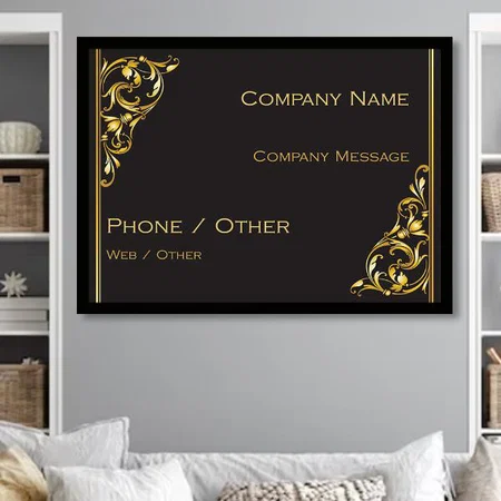 Antiques Premium Glod Design Customized Photo Printed Horizontal Landscape Poster