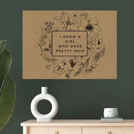 Modern Botanical Design Customized Photo Printed Horizontal Landscape Poster