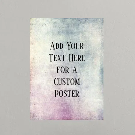 Colorful Purple Customized Photo Printed Vertical Portrait Poster