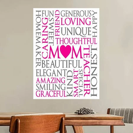 Happy Mother's Day Mom Customized Photo Printed Vertical Portrait Poster