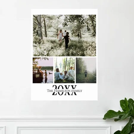Modern Photo Collage Design Customized Photo Printed Vertical Portrait Poster