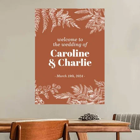 Fern Woodland Design Customized Photo Printed Vertical Portrait Poster