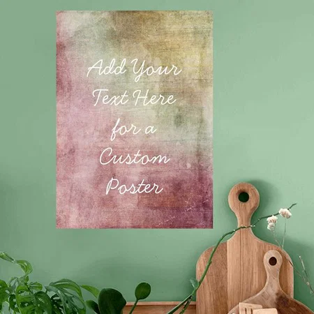 Modern Monogram Design Customized Photo Printed Vertical Portrait Poster