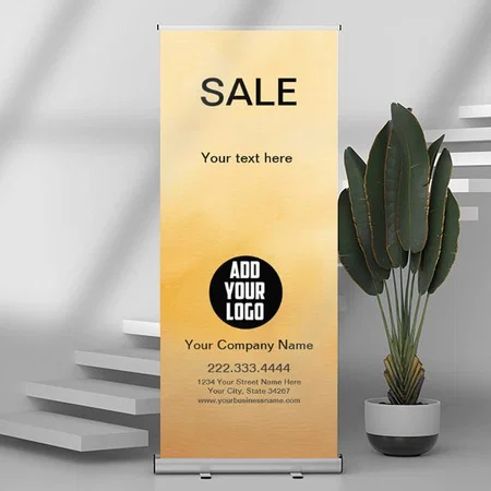 Modern Trade Show Business Logo Customized Photo Printed Roll Up Standee Banner