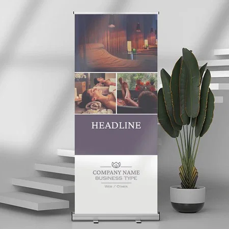 Spa Salon Business Customized Photo Printed Roll Up Standee Banner