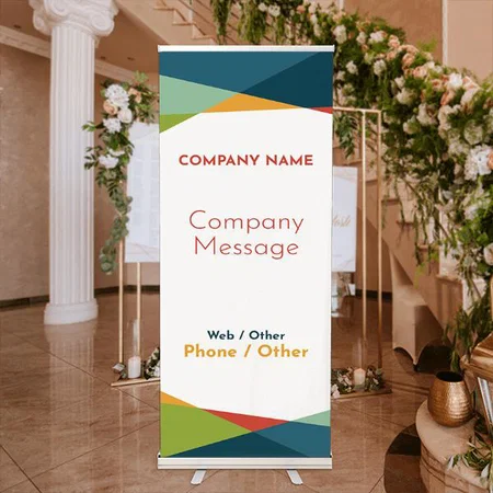 Finance & Insurance Colorful Design Customized Photo Printed Roll Up Standee Banner