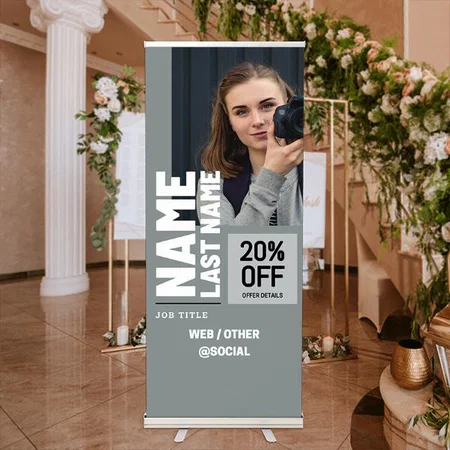 Family Photography Customized Photo Printed Roll Up Standee Banner