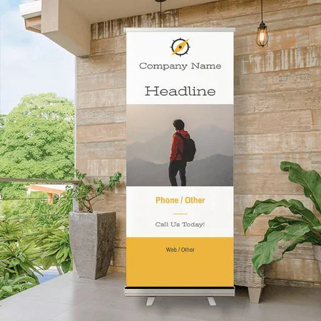 Ecommerce And Shopping Customized Photo Printed Roll Up Standee Banner