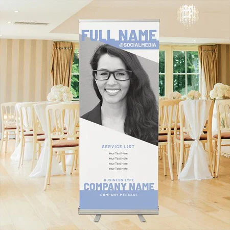 Marketing And Business Customized Photo Printed Roll Up Standee Banner