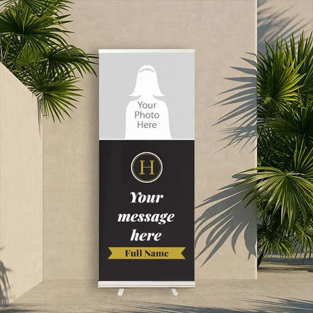 Classy Photo Design Customized Photo Printed Roll Up Standee Banner