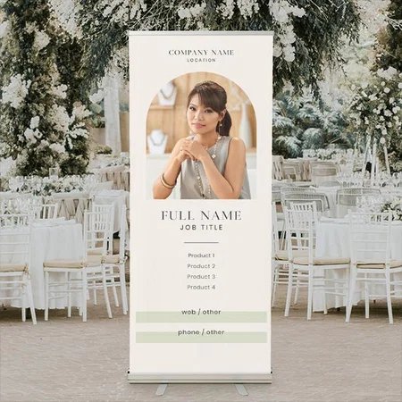 Professional Marketing And Beauty & Fashion Customized Photo Printed Roll Up Standee Banner