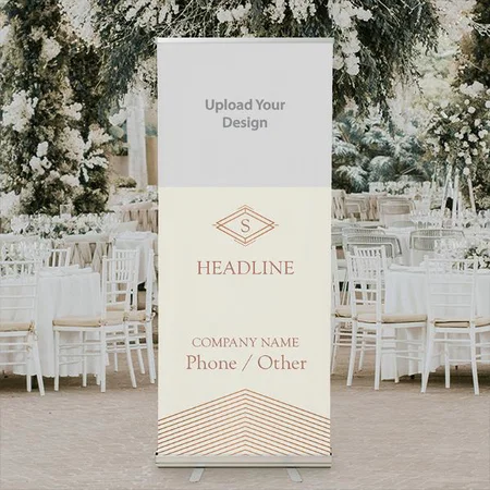 Modern Minimalist Line Pattern Design Customized Photo Printed Roll Up Standee Banner